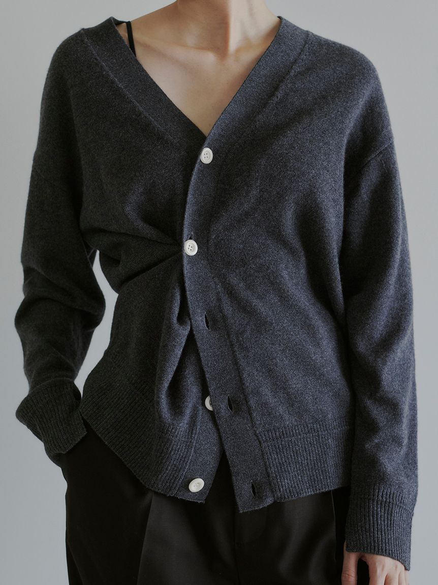 ウール2WAYカシュクールニットカーデ(カーディガン)｜トップス