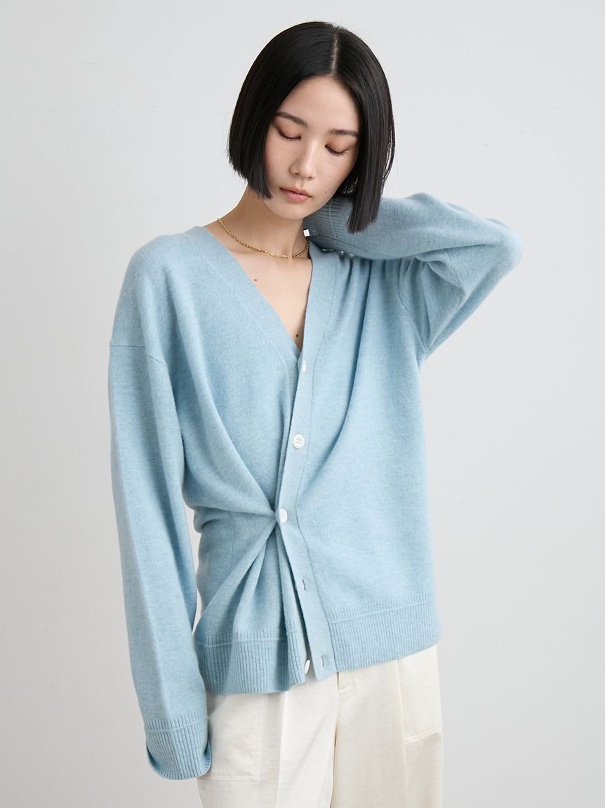 タグ付き　ミースロエ　ウール2WAYカシュクール　ニット　カーデ　2025AW ウール2WAYカシュクールニットカーデ(カーディガン)｜トップス