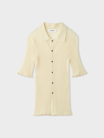MIESROHE(ミースロエ) カーディガン サイズF レディース - アイボリー 長袖/ラメ MIESROHE（ミースロエ）の「sustainable ラメジャギークルー