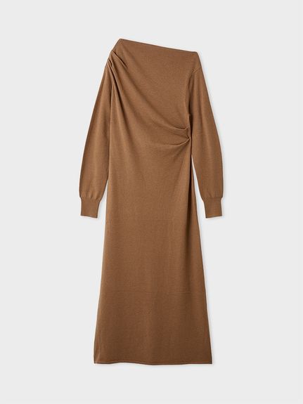 MIESROHE ダークグレー ニットロングワンピース 半袖 MIESROHE ダークグレー ニットロングワンピース 半袖 MIESROHE