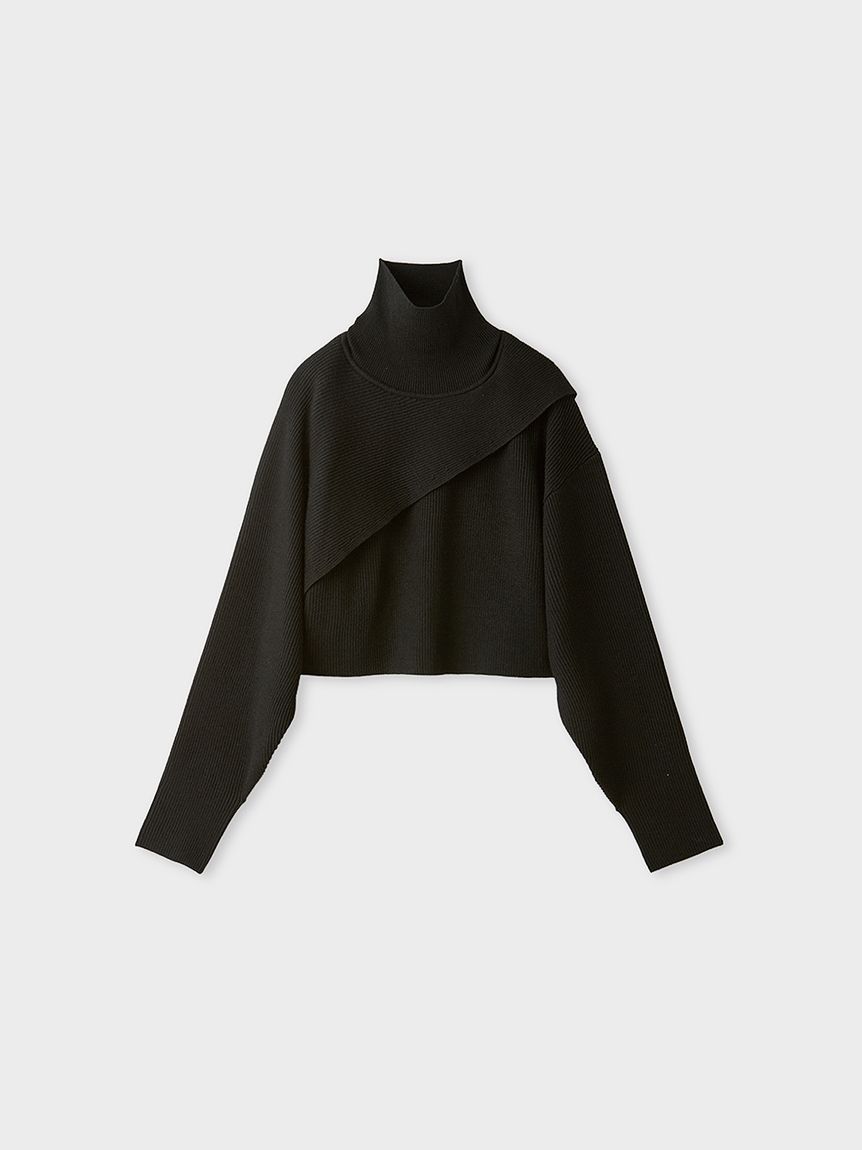 レイヤード畦ニット(ニット)|トップス|MIESROHE(ミースロエ レイヤード畦ニット(ニット)|トップス|MIESROHE(ミースロエ