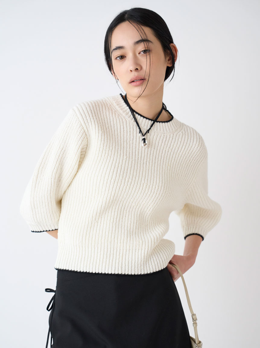 ハーフスリーブチャンキーニット(ニット)｜トップス｜MIESROHE
