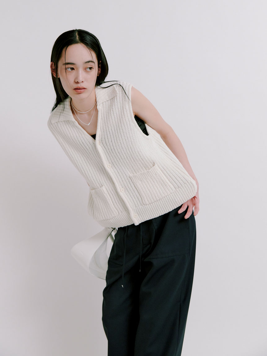 ジップ クロップド レザー ジャケット | Maison Kitsuné