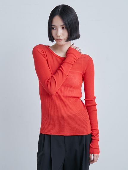 シアーリブクルーネックNT(ニット)｜トップス｜MIESROHE