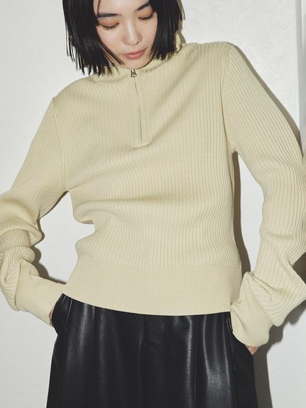 新品　miesrohe ミースロエ　ハーフスリーブチャンキーニット　ピンクニット ハーフスリーブチャンキーニット(ニット)｜トップス｜MIESROHE