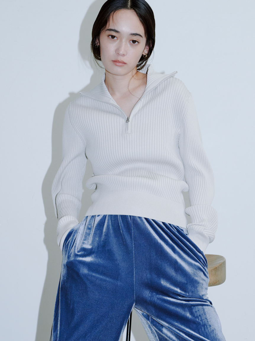 ウェーブスリーブハーフジップNT(ニット)｜トップス｜MIESROHE