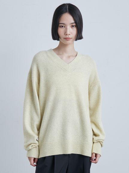 MIESROHE レイヤードモヘヤニットトップス MIESROHE - レイヤードモヘアニットトップス(ホワイト)ナイロン