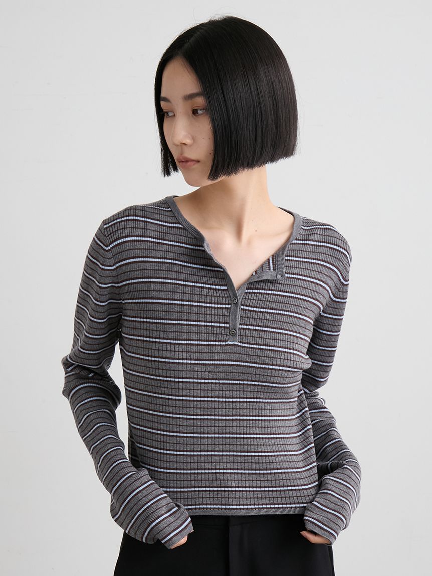 【美品】MIESROHE ミースロエ　羊毛カシミアスキッパーニット 美品】MIESROHE ミースロエ 羊毛カシミアスキッパーニット