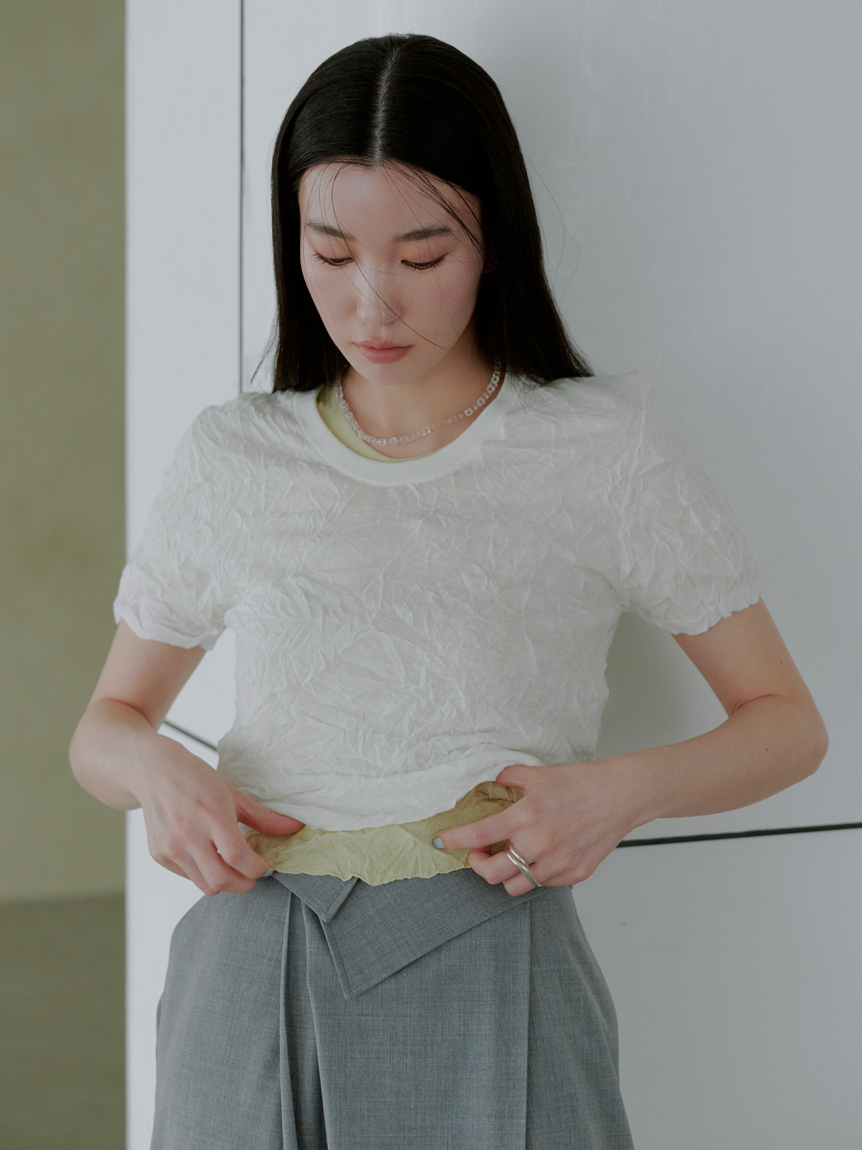 洗える】ワッシャーニットT(ニット)｜トップス｜MIESROHE（ミースロエ