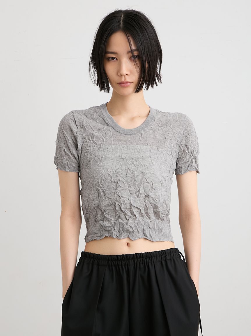 洗える】ワッシャーニットT(ニット)｜トップス｜MIESROHE（ミースロエ