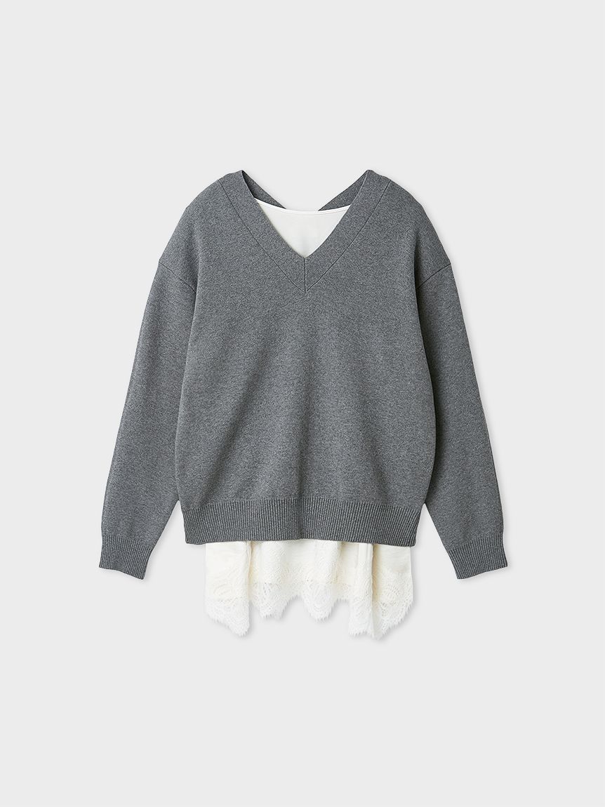 【新品】  MIESROHE / ミースロエ | カシミヤ混 ワンショルダー ノースリーブ ニット | F | グレー | レディース 新品】 MIESROHE / ミースロエ | カシミヤ混 ワンショルダー