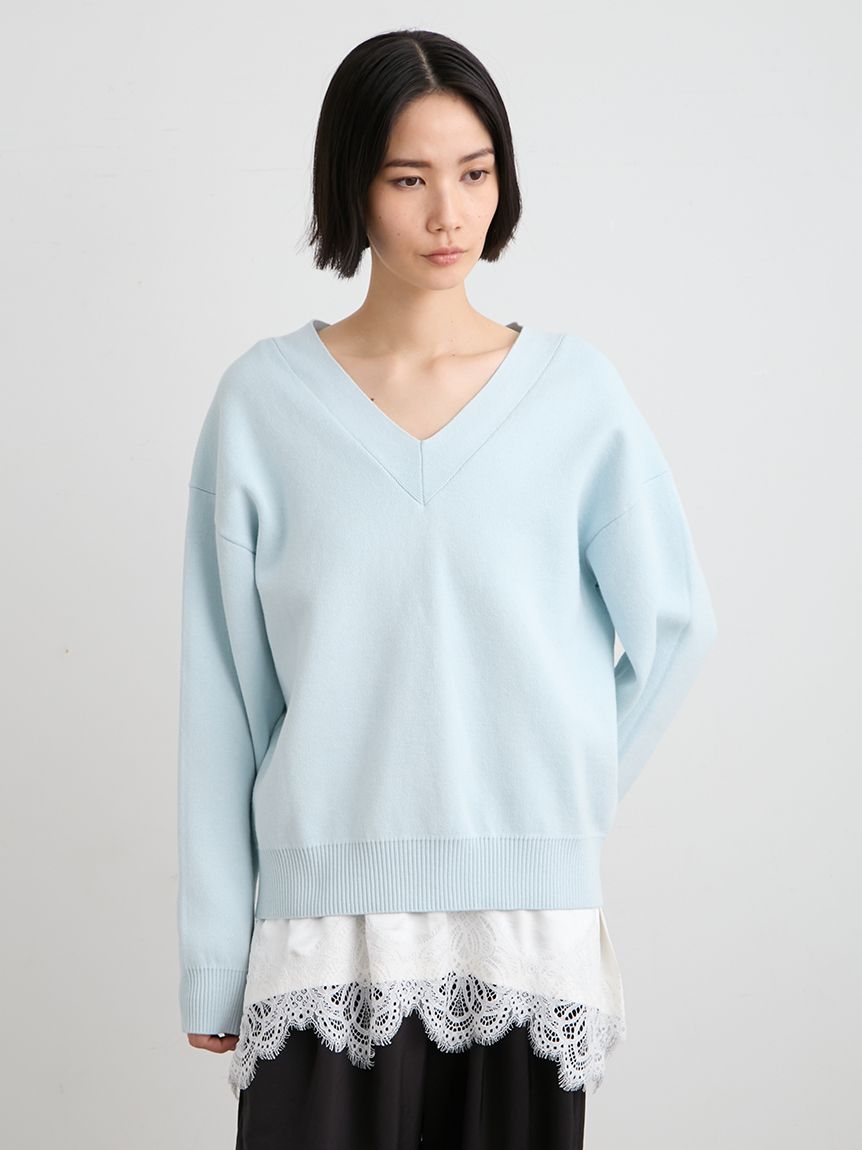 【新品】  MIESROHE / ミースロエ | カシミヤ混 ワンショルダー ノースリーブ ニット | F | グレー | レディース 新品】 MIESROHE / ミースロエ | カシミヤ混 ワンショルダー