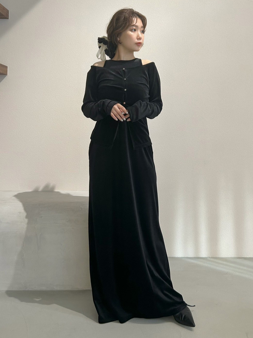 美品！ ソニアリキエル インポート ベロア ロングワンピース SONIA RYKIEL - 美品！ ソニアリキエル インポート ベロア