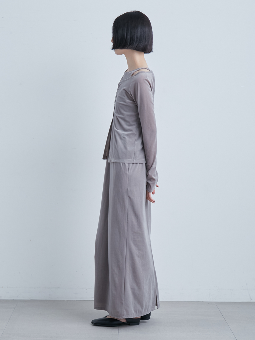 レイヤードベロアナローワンピース MIESROHE（ミースロエ）の「washableレイヤードベロアナロー