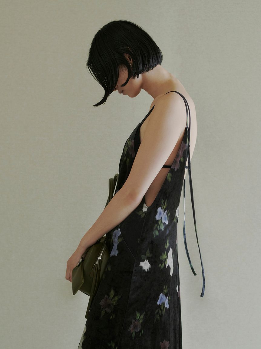 バックシャンベロアキャミワンピース(キャミワンピース)｜ワンピース