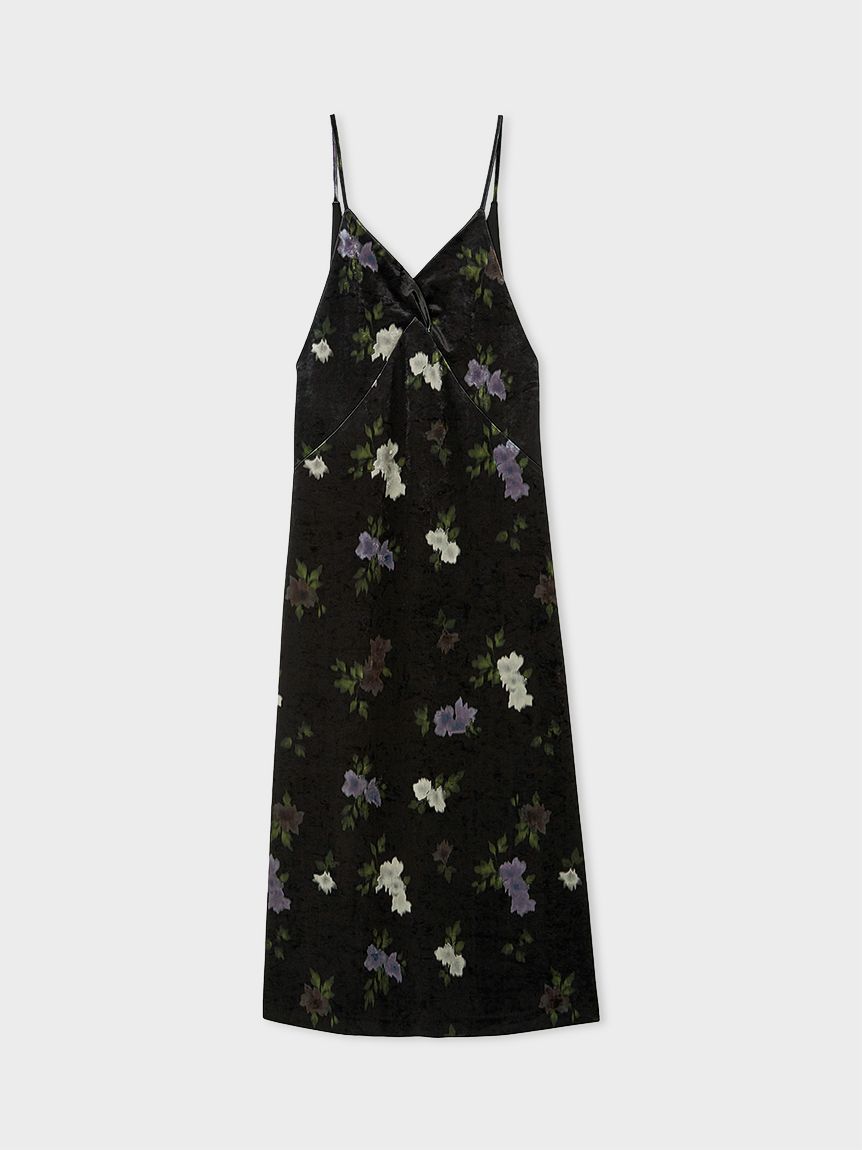 バックシャンベロアキャミワンピース(キャミワンピース)｜ワンピース