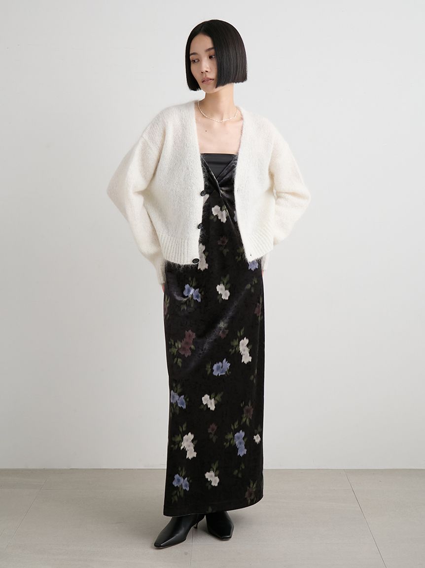 バックシャンベロアキャミワンピース(キャミワンピース)｜ワンピース