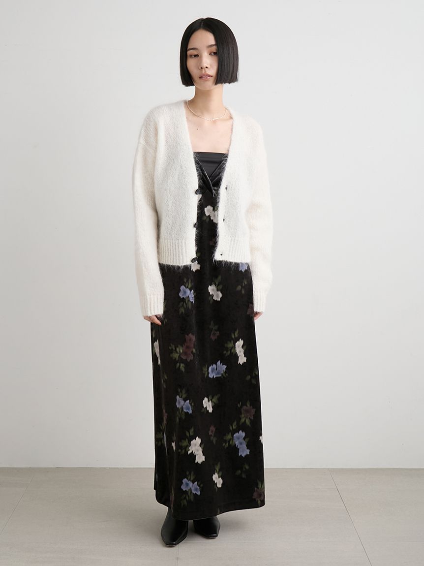 バックシャンベロアキャミワンピース(キャミワンピース)｜ワンピース