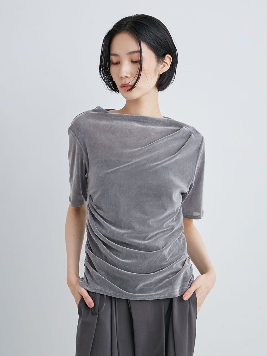 フロッキーチュール半袖ＴＯＰＳ【ウォッシャブル】(Tシャツ 