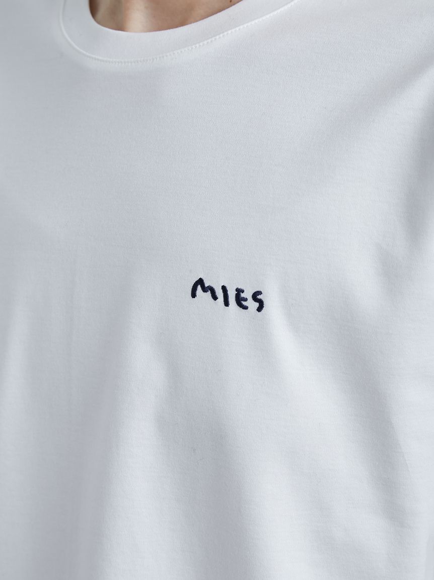 今季完売　MIESROHE ベージュ 半袖　ボクシークルーネックＴシャツ ボクシークルーネックTシャツ(Tシャツ)｜トップス｜MIESROHE