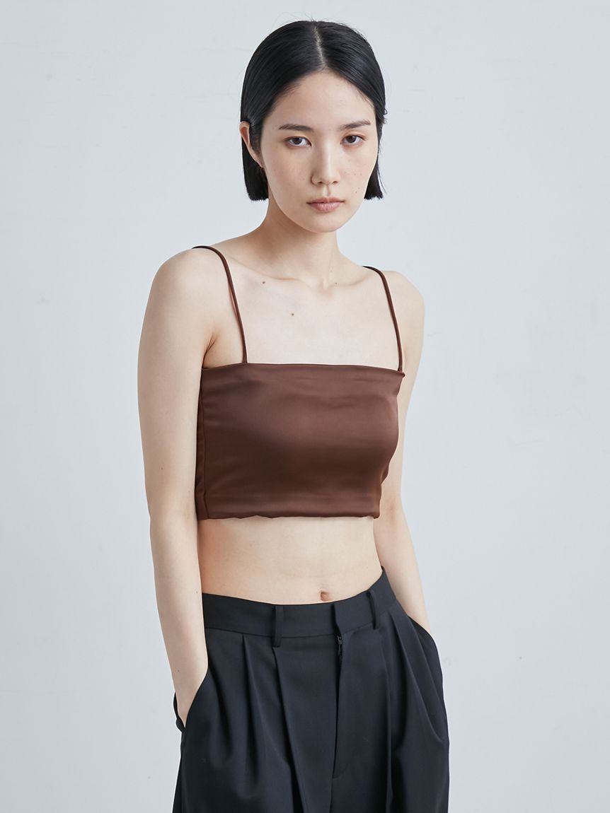 theredthread キャミソール THEREDTHREAD / ザレッドスレッド】S cross camisole curve
