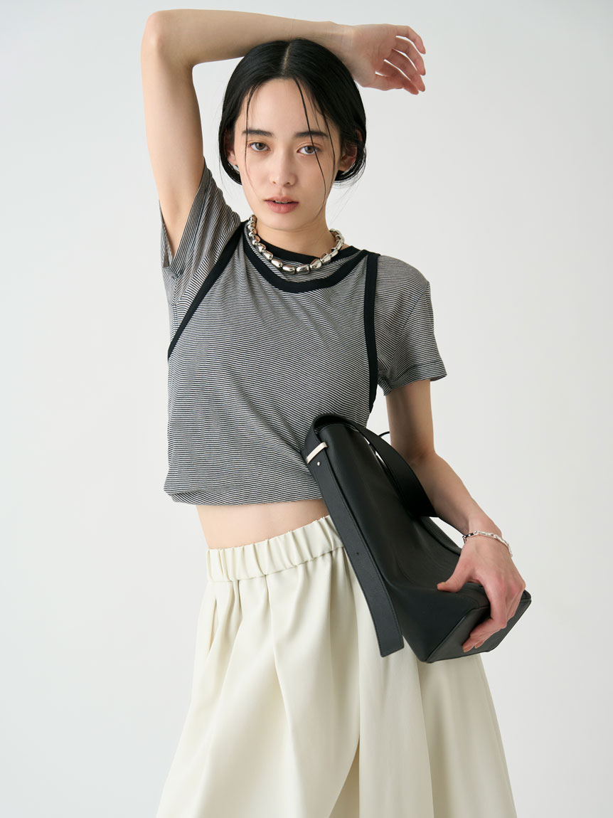 ツイストレイヤードT(Tシャツ)｜トップス｜MIESROHE（ミースロエ