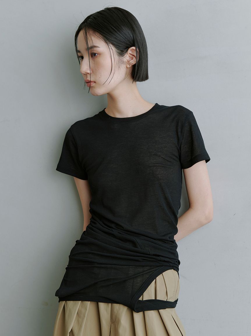 ミースロエ　ツイストレイヤードT ツイストレイヤードT(Tシャツ)｜トップス｜MIESROHE（ミースロエ
