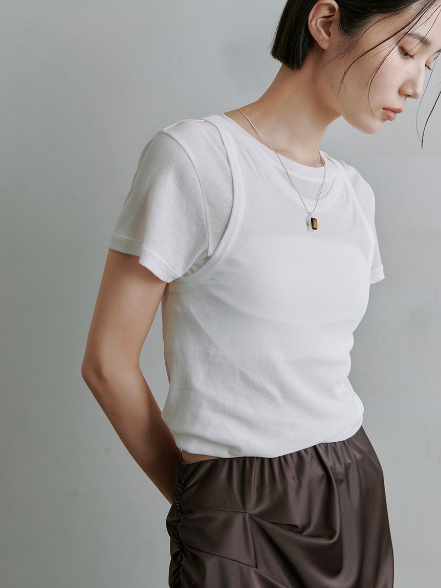 ツイストレイヤードT(Tシャツ)｜トップス｜MIESROHE（ミースロエ