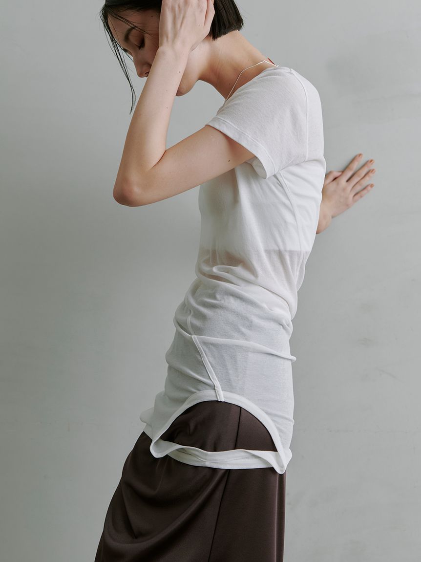 ツイストレイヤードT(Tシャツ)｜トップス｜MIESROHE（ミースロエ