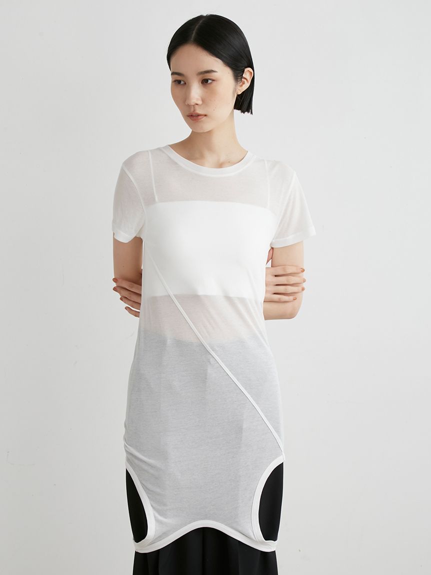 ツイストレイヤードT(Tシャツ)｜トップス｜MIESROHE（ミースロエ