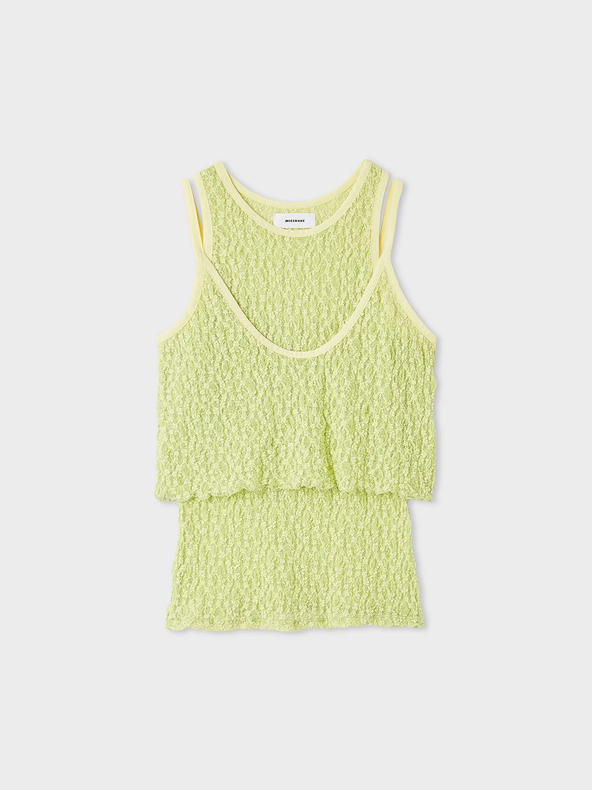 レースレイヤードカットTOPS(カットソー)｜トップス｜MIESROHE