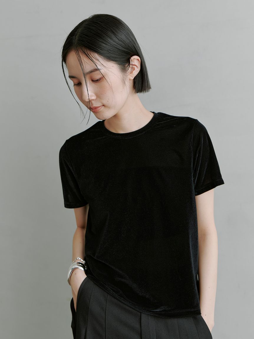 シアーベロアコンパクトTシャツ シアー ベロア コンパクト Tシャツ washable