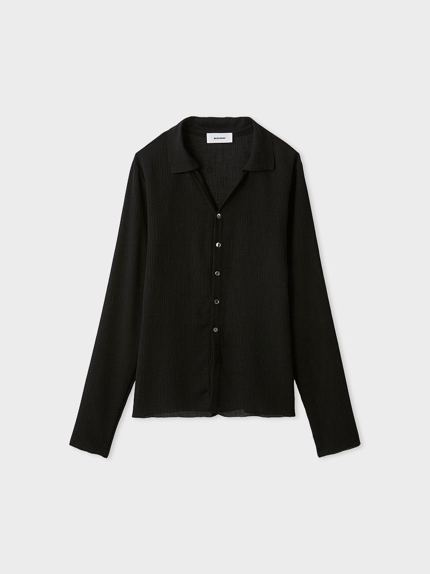 MIESROHE ミースロエ　パターンスクエアニットカーディガン　黒 MIESROHE パターンスクエアニットカーディガン 黒 MIESROHE