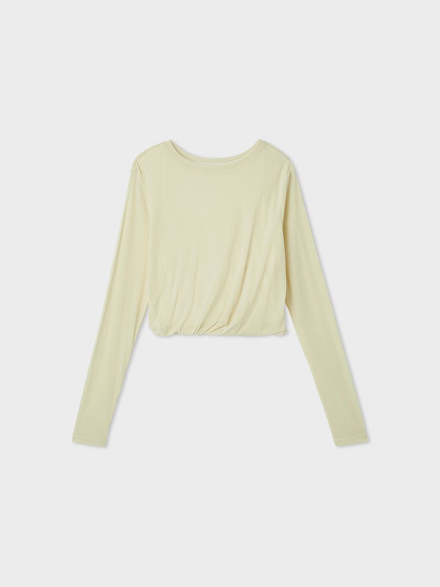 【新品タグ付き】MIESROHE フロッキーチュールねじりTシャツ フロッキーチュールねじりTシャツ(Tシャツ)｜トップス｜MIESROHE