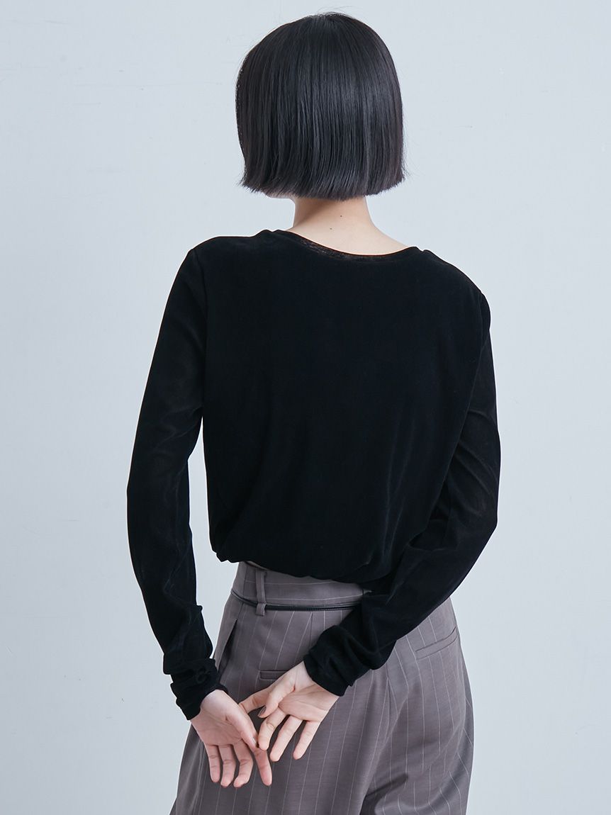 【新品タグ付き】MIESROHE フロッキーチュールねじりTシャツ フロッキーチュールねじりTシャツ(Tシャツ)｜トップス｜MIESROHE