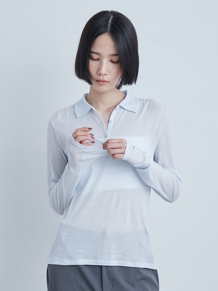 シアーフライスポロカットトップス(カットソー)｜トップス｜MIESROHE