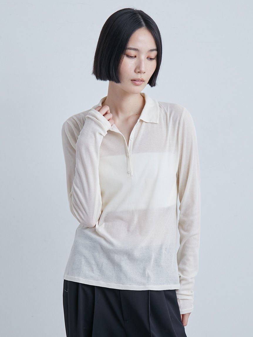 シアーフライスポロカットトップス(カットソー)｜トップス｜MIESROHE