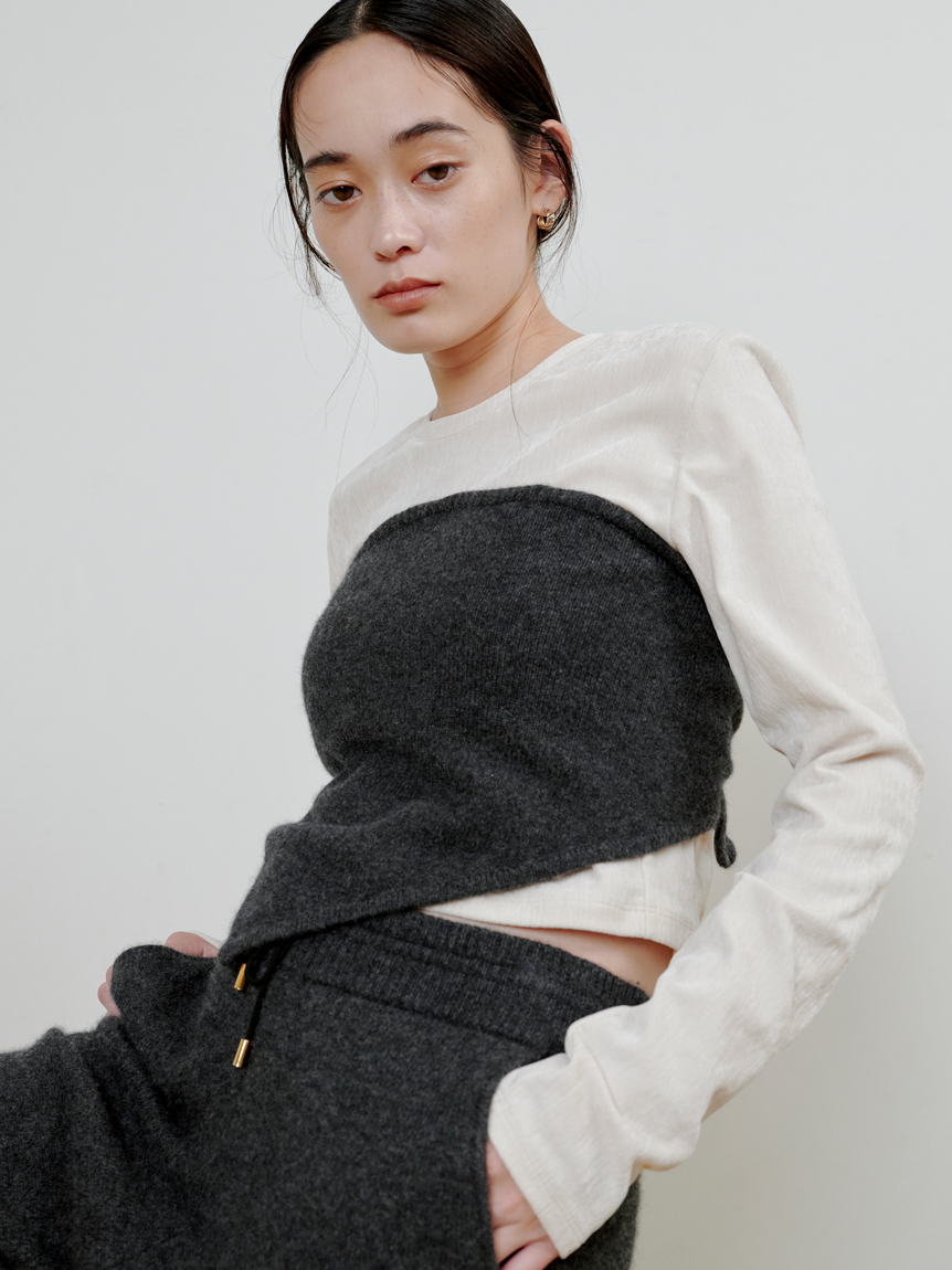 短丈モールUネックプルオーバー(プルオーバー)｜トップス｜MIESROHE