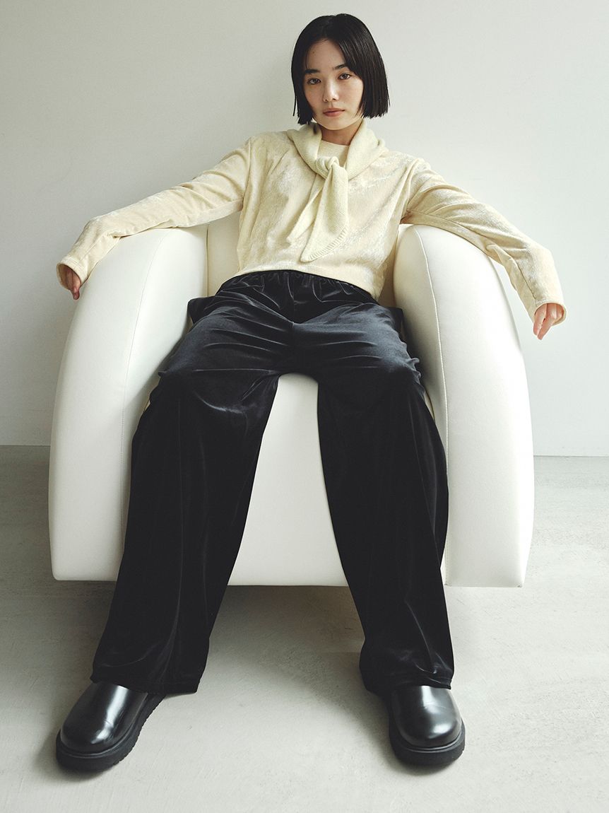 短丈モールUネックプルオーバー(プルオーバー)｜トップス｜MIESROHE