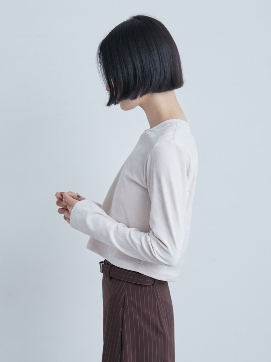 短丈モールUネックプルオーバー(プルオーバー)｜トップス｜MIESROHE