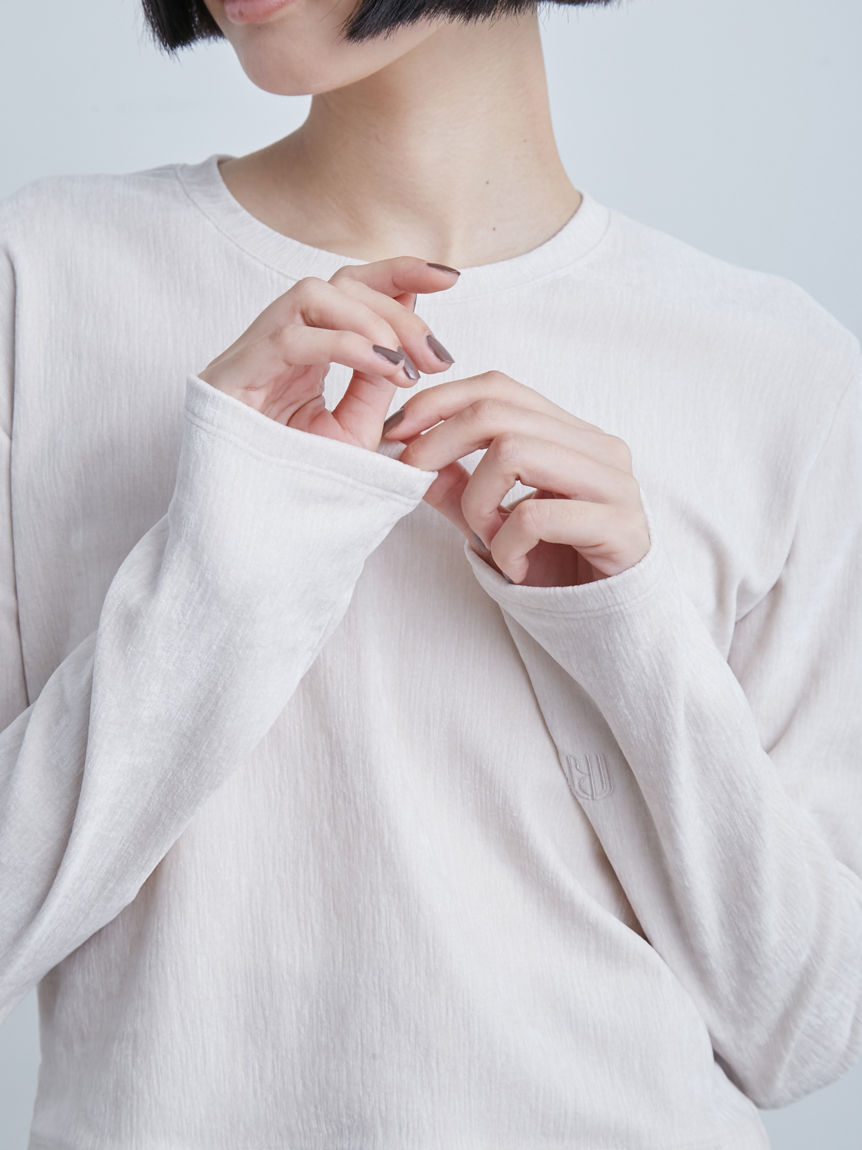 短丈モールUネックプルオーバー(プルオーバー)｜トップス