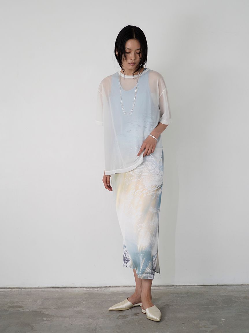 MIESROHEロゴ シアーT-SH(Tシャツ)｜トップス｜MIESROHE