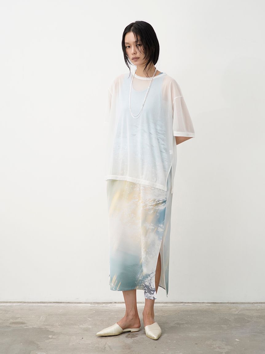 MIESROHEロゴ シアーT-SH(Tシャツ)｜トップス｜MIESROHE