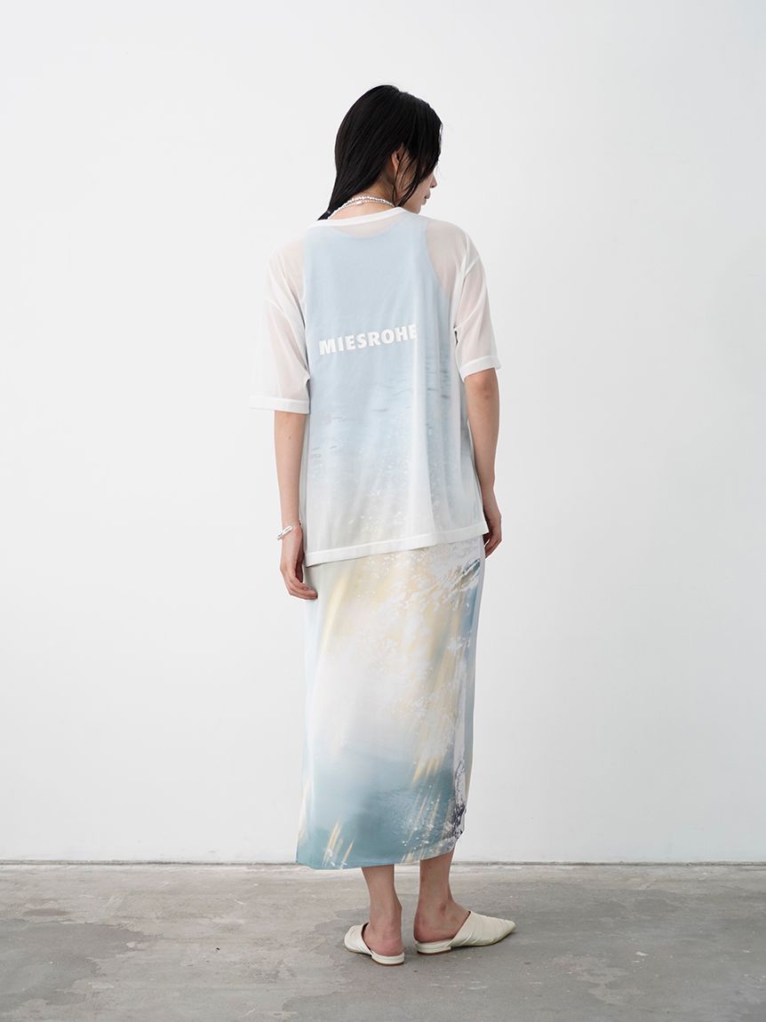 MIESROHEロゴ シアーT-SH(Tシャツ)｜トップス｜MIESROHE（ミースロエ