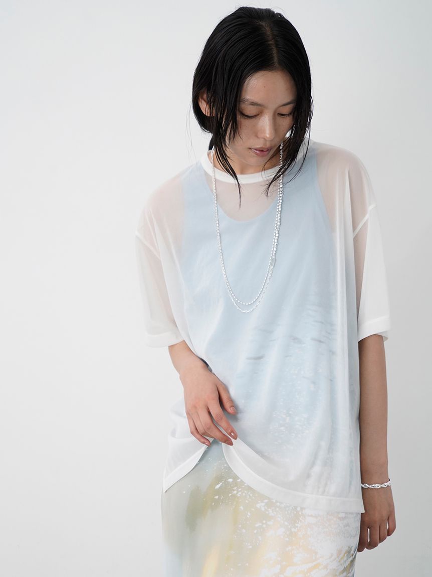 MIESROHEロゴ シアーT-SH(Tシャツ)｜トップス｜MIESROHE