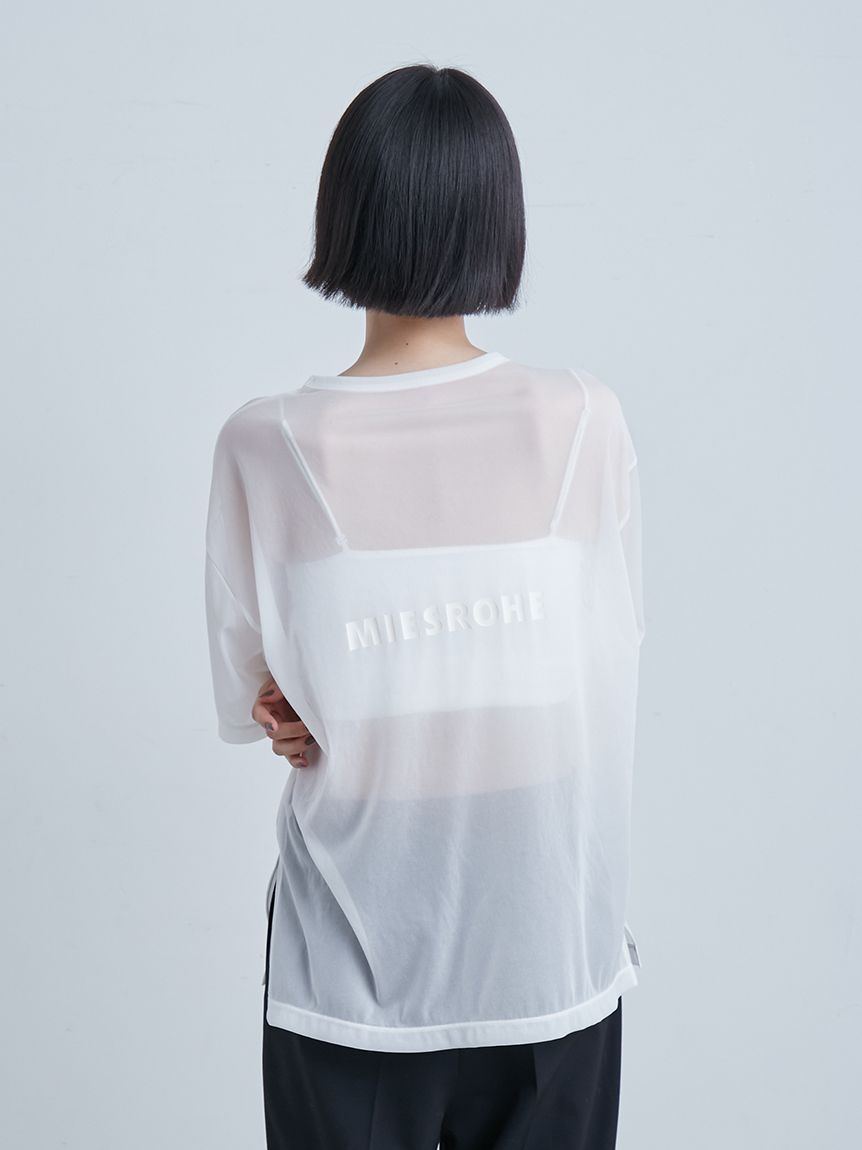 MIESROHEロゴ シアーT-SH(Tシャツ)｜トップス｜MIESROHE