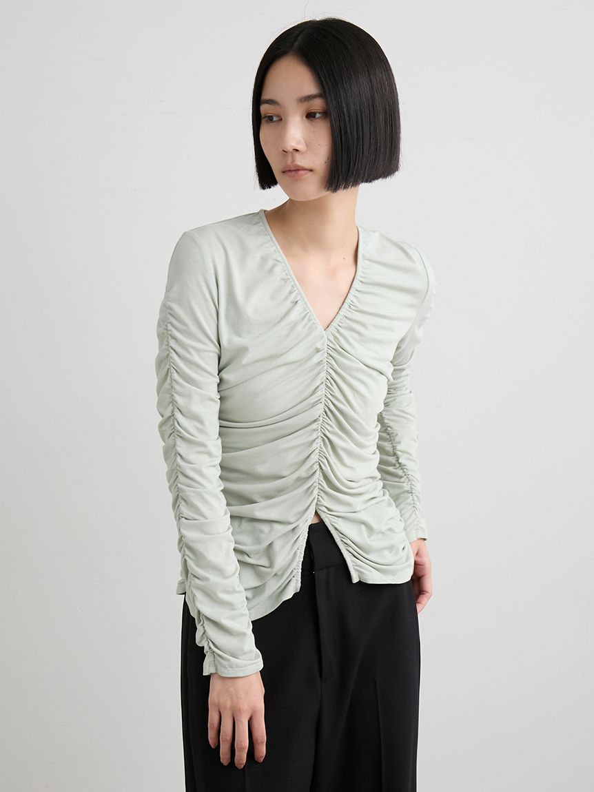 ギャザーカットトップス(カットソー)｜トップス｜MIESROHE（ミースロエ