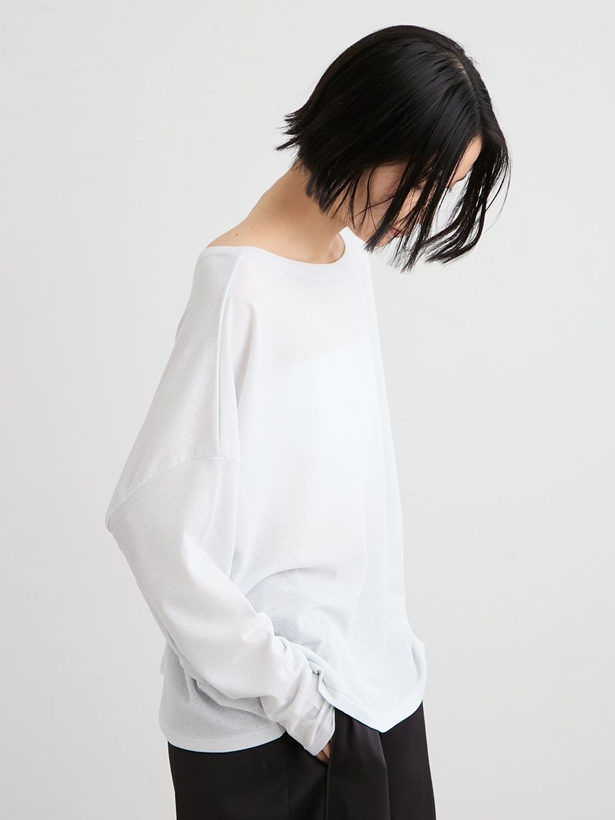 洗える】シアーワッフルカットロンT(カットソー)｜トップス｜MIESROHE