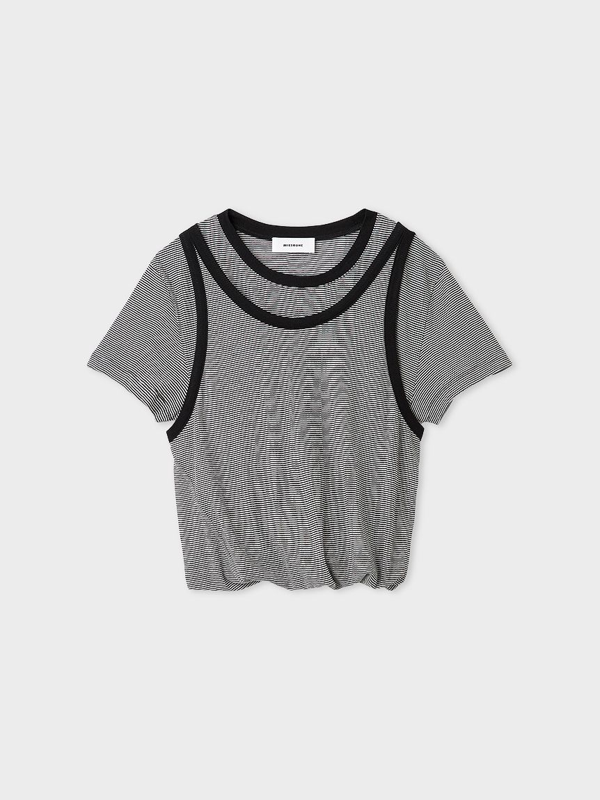 洗える】ツイストレイヤードTシャツ(Tシャツ)｜トップス｜MIESROHE