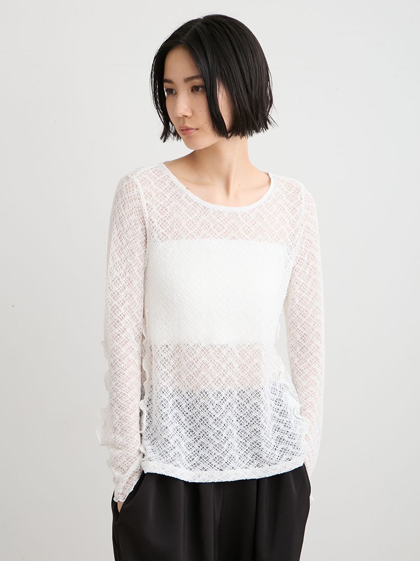 トップス Reee 洗える】レースカットトップス(カットソー)｜トップス｜MIESROHE